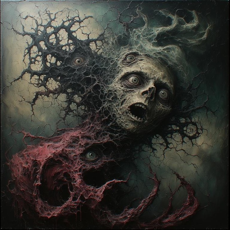Creepy Horror Oil Prompts | 16K 3D Ultra HD Art Collection (Digital Download) image 3
