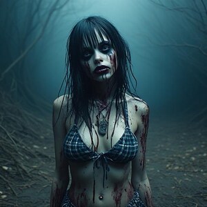 Hon är inte vad hon verkar vara – 8K 3D Goth Demon Girl Horror PLR-paket | 1 minuts video, 3 kortfilmer + 59 bilder (inget ljud) bild 7