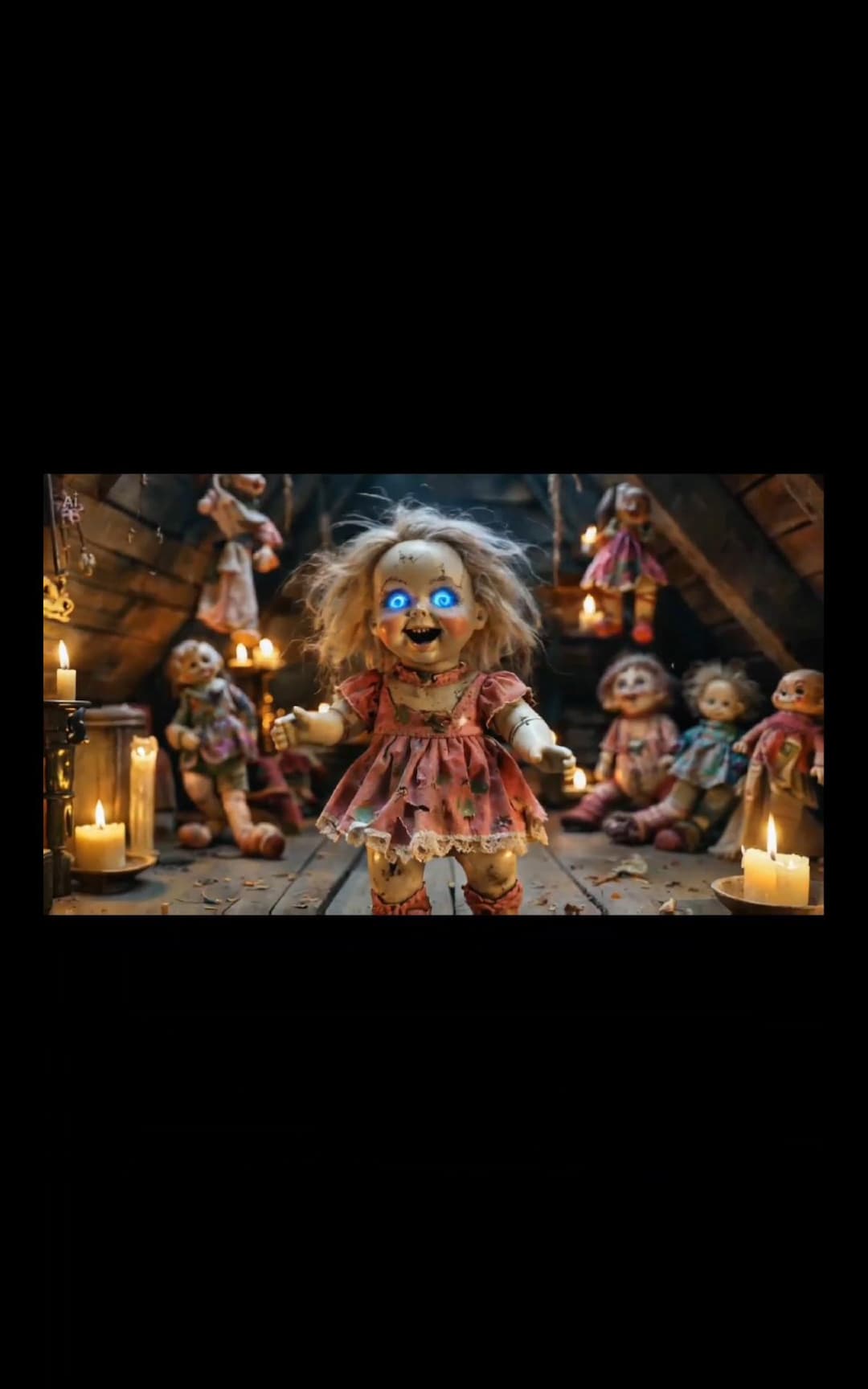 Creepy Doll 3D Animation Template | 10-second Horror Loop Video ...