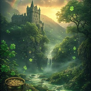 77 diseños de arte irlandés de la suerte / 16K 3D Ultra HD, Master Prompt (PLR abierto) imagen 13