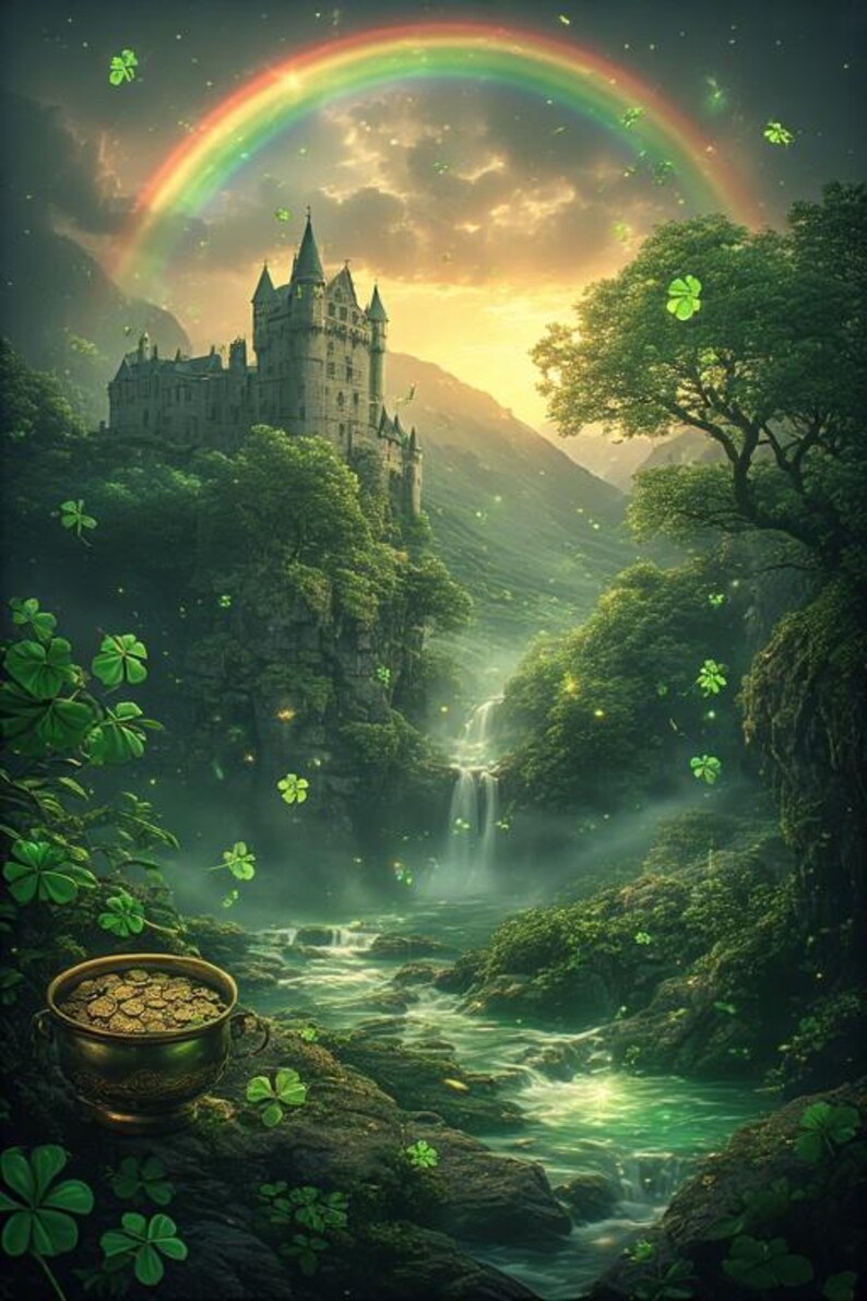 77 diseños de arte irlandés de la suerte / 16K 3D Ultra HD, Master Prompt (PLR abierto) imagen 13