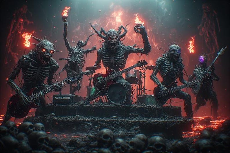 Creepy 3D Horror Band Video Templates + AI Prompts Bundle (Digital Download) image 9