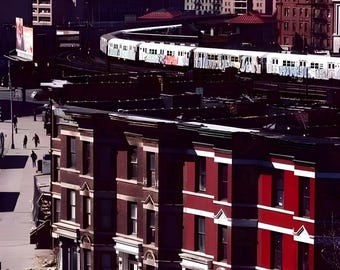 Brooklyn Train Loop Video + Enhanced Image | 5s Seamless NYC Animation Bundle | PLR Digital Download