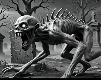 The Creepy Vigil | Horror Video Vignettes & 30 Dark AI Art Prompts | Instant Download Digital Collection