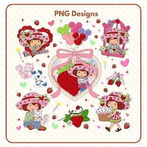 Personnage aux fraises et à ses amis, Berry Sweet Girl PNG, Personnage Charlotte aux fraises, Téléchargement numérique, Téléchargement instantané, Téléchargement par sublimation
