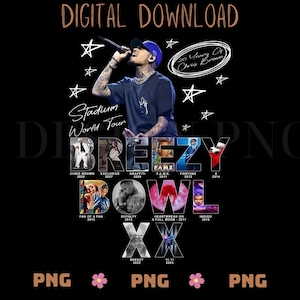 Chris Brown 1111 Tour png, Tour Music 2025 Breezy png, download digital de Chris Brown, download instantâneo, download de png por sublimação
