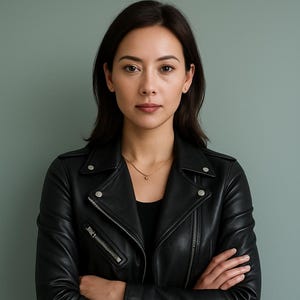 Handmade Black Leather Jacket: Women&#39;s Custom Moto Biker Jacket