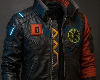 Cyberpunk 2077 Samurai Leather Jacket | V Bomber Cosplay Coat | Gamer Jacket | V Game Character Outerwear