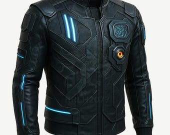 Handcrafted Distressed Postapocalyptic Jacket Cyberpunk  Man jacket