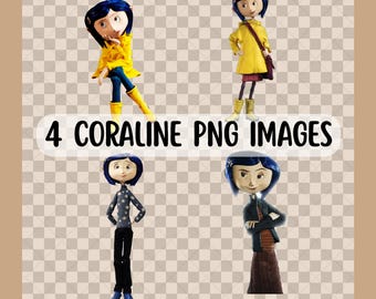 Coraline PNG Clipart Bundle | Gothic Stickers (Digital Download)