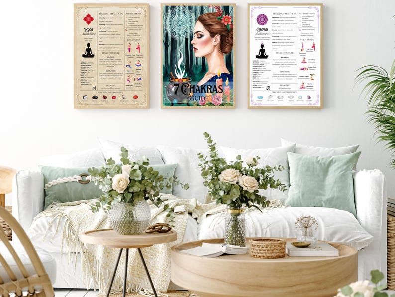 Chakra Shadow Witchy Chakra Cheat Sheet Printable PDF Digital Chakra Meanings Poster ...
