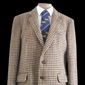 Vintage Pure Wool HARRIS TWEED Blazer - DUNN & Co., Harris Tweed Jacket, Vintage Menswear, Goodwood Revival 2025