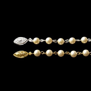 Pearl Necklace Extender With FISH HOOK Clasp, Pearl Extender, Necklace Lengthener, Gold Extender, Silver Extender, Necklace Extender