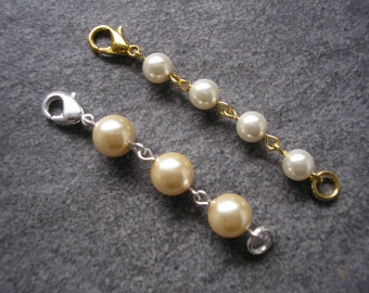 Pearl Necklace Extender With LOBSTER CLAW Clasp, Pearl Extender, Necklace Lengthener, Gold Extender, Silver Extender, Necklace Extender