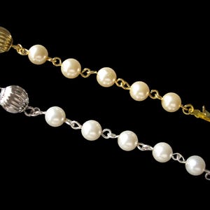 Pearl Necklace Extender With BALL Clasp, Pearl Extender, Necklace Lengthener, Gold Extender, Silver Extender, Necklace Extender