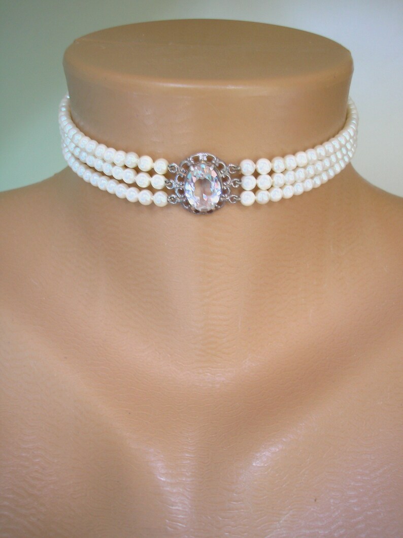 Vintage Pearl Choker Osaki Pearls Pearl Choker With Faux Etsy
