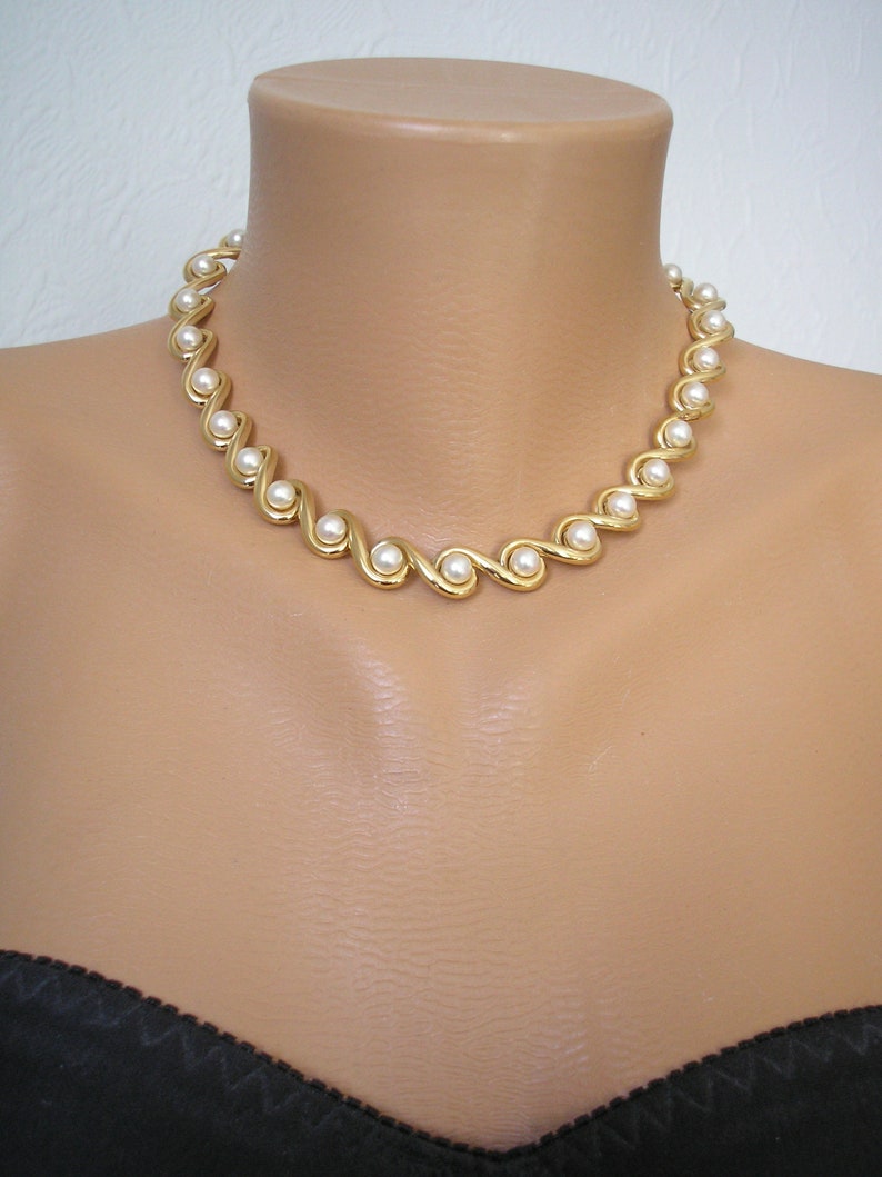 MAJORICA Pearl Necklace In Original Box Signed, Majorica Pearls, Spanish Perlas, Majorca Pearl Choker, Gift Pearls, Bridal Pearls image 5