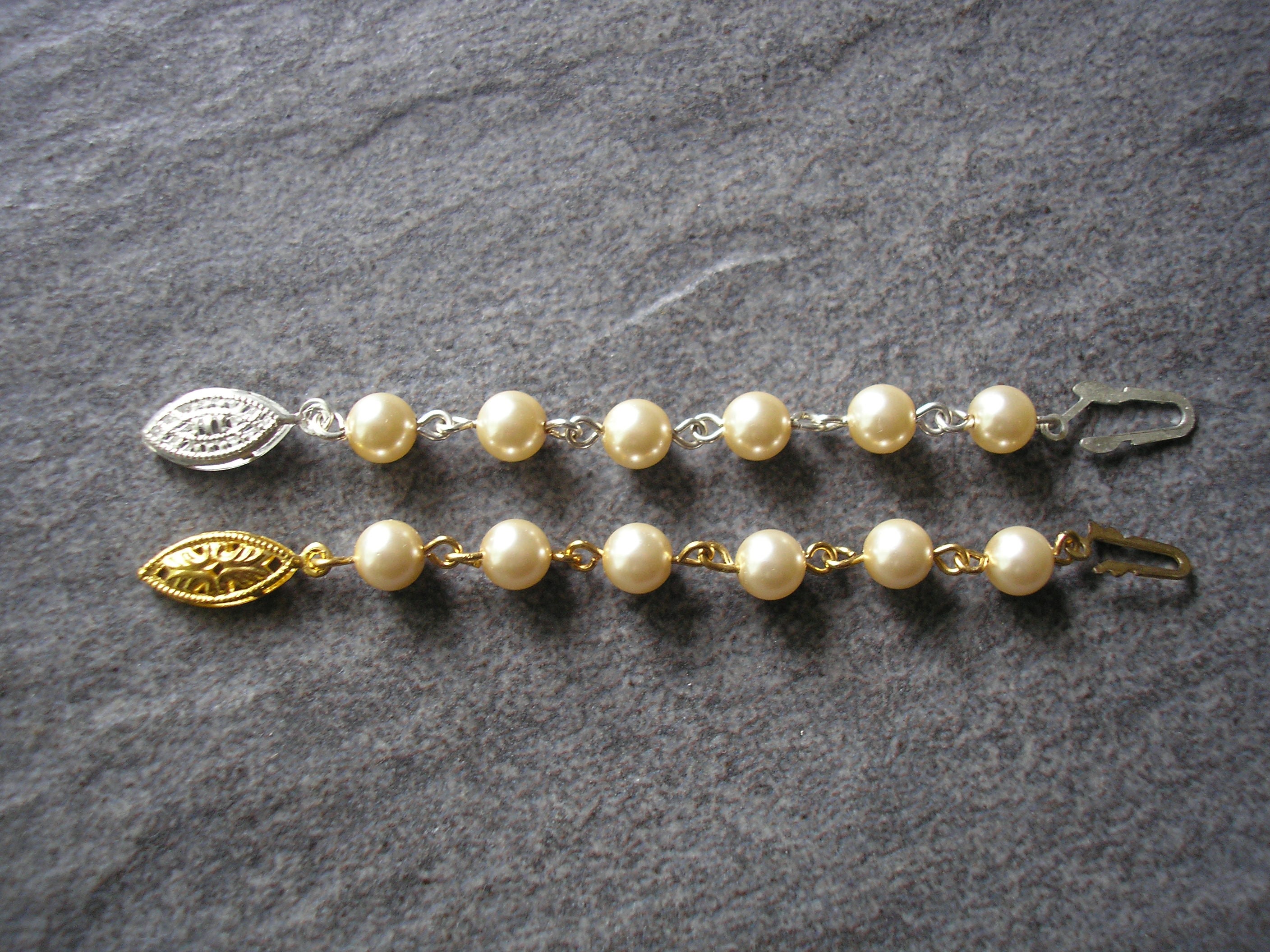Pearl Necklace Extender With FISH HOOK Clasp, Pearl Extender