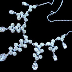 Antique Art Deco MILGRAIN Paste Dropper Necklace, Antique Art Deco Necklace, Antique Crystal Necklace,  Necklace With Milgrain Setting, Prom