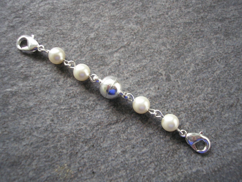 DISABILITY FRIENDLY Jewelry, Pearl Necklace Extender, Jewelry Clasp Converter