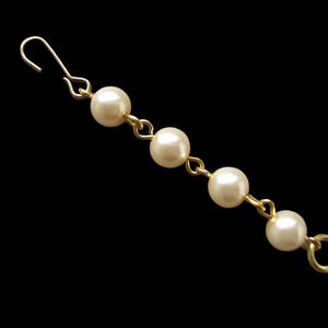 Pearl Necklace Extender With HOOK Clasp, Pearl Extender, Necklace Lengthener, Gold Extender, Silver Extender, Necklace Extender