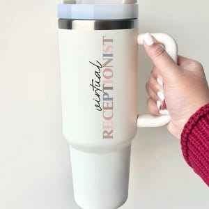 Virtual Receptionist Gift Tumbler Cup, Receptionist Gift, Admin Professional Day Gifts, Office Staff Gifts, Employee Appreciation Gift