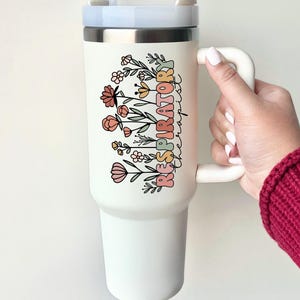 Respiratory Therapist Tumbler Personalized, Respiratory Therapist Gift For Women, Respiratory Therapist Tumbler With Lid And Straw