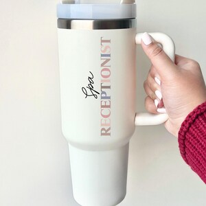 Receptionist Gifts Tumbler Cup, Gifts for Spa Receptionist Week, Receptionist Appreciation Gifts Employees, Receptionist Counter Staff Gifts