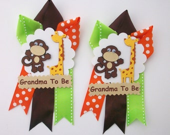 Safari or Jungle themed Grandma's Baby Shower Corsage  - Small Version to match my Mommy's Corsage