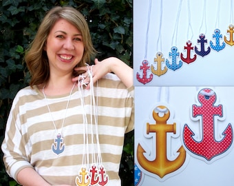 Nautical Baby Shower Game - Don't Say Baby Game Necklace Pieces - Anchor Theme - Priced per 15 pieces = Qty 1