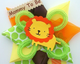 Safari Baby Shower Corsage - Jungle Animals