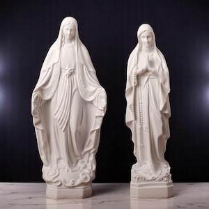 Blessed Virgin Mary Statue | Greek Cast Sculpture of Our Lady | Christian Home Decor | Catholic Gift | Madonna Figurine | Religious Art