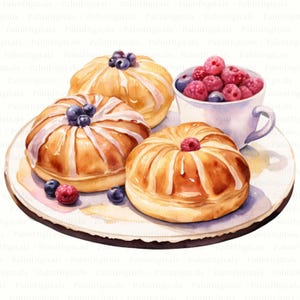 16 fruitgebak PNG SVG-afbeeldingen • Croissantgebak plakboekafbeeldingen voor POD, sublimatie, kaarten • Bakken jpeg-bundel • PalmDigitals