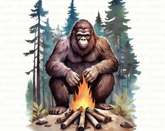 16 Sasquatch PNG SVG Clipart • Bigfoot Sasquatch Scrapbook Graphics for POD, Sublimation, Designs • Big Foot jpeg Bundle • PalmDigitals