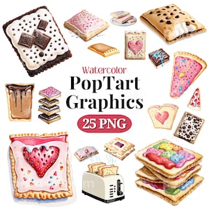 Poptart PNG SVG Clipart • Pop-Tart Scrapbook-Grafik für POD, Sublimation, Designs • Poptarts Food Bundle • PalmDigitals