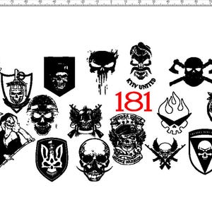 181 laser engraving files Skulls, digital download file for engraving on laser machine.