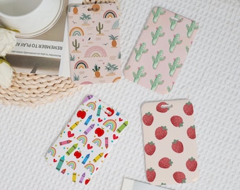 Floral badge holder,Durable and Stylish ID Badge Case,School ID Protector,Slide Closure Id Holder,Add on for Lanyard,Horizontal and Vertical