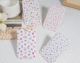 Floral badge holder,Durable and Stylish ID Badge Case,School ID Protector,Slide Closure Id Holder,Add on for Lanyard,Horizontal and Vertical