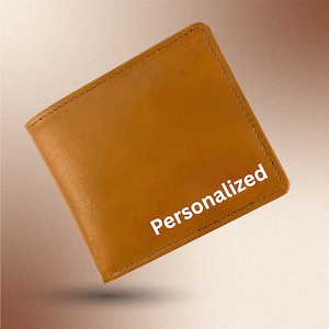 Personalisierte Leder Geldbörse für Männer Personalisierte Brieftasche für Männer, Geschenk für Ihn