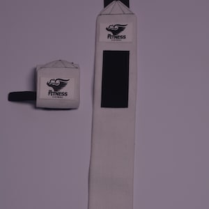 Premium Quality Weight Lifting pair of Wrist Wrap White Black Combination also available in different colors