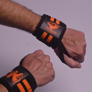 Premium Qualität Gewichtheben Set gehören Wrist Wrap Orange Schwarz Kombination in verschiedenen Farben erhältlich