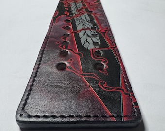 Anime Weightlifting Belt – Leather Gym Belt for Powerlifting, Bodybuilding Back Support, Strength Training Fitness Belt