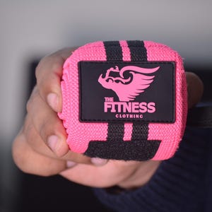 Premium Quality Weight Lifting Set include  Wrist Wrap  Pink Black Combination available in different colors
