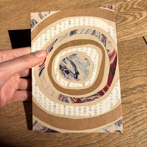 Carte postale collage fait main