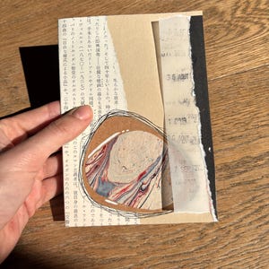 Carte postale collage fait main