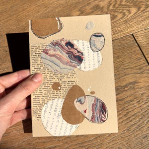 Carte postale collage fait main