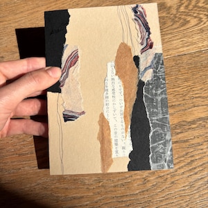 Carte postale collage fait main