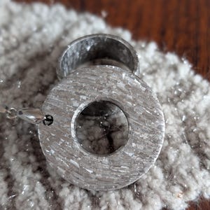 Raw crystallised titanium damascus pendant necklace