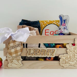 Personalized DIY Crate Accessories- Easter Gift - Gift Tag - Plaque only crate not included - Peter Rabbit - Disney Blossom/Thumper