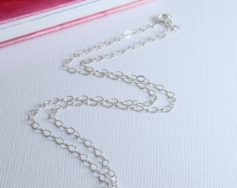 Sterling Silver Necklace, Chain Only, Delicate, Durable/Sturdy, Shorter/Longer or Replacement Chain for Necklace